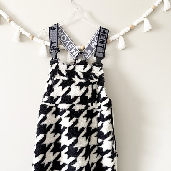 NEW FP Movement Hit The Slopes Fleece Overalls Houndstooth Medium - Picture 13 of 13